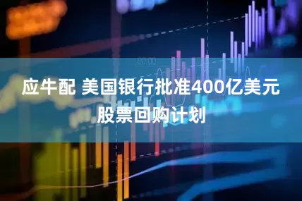 应牛配 美国银行批准400亿美元股票回购计划
